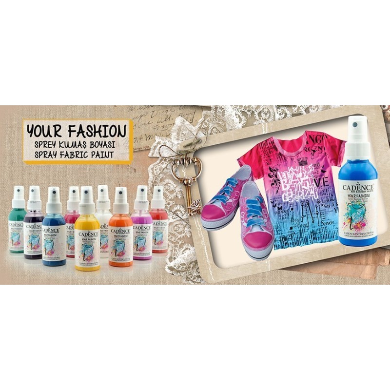 Farba do tkanin w sprayu niebieski 100ml