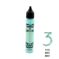 Konturówka metaliczna Dora 3D 25ml, miętowy