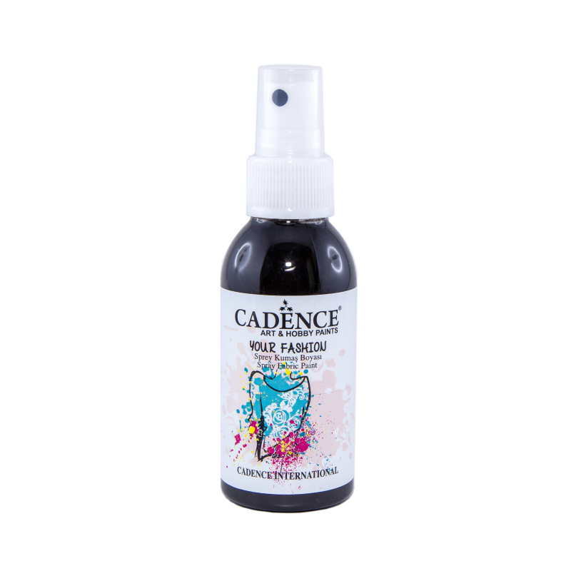 Farba do tkanin w sprayu czarna 100ml