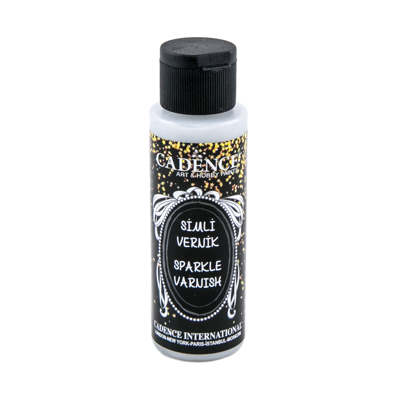 Wykończeniowy lakier brokatowy - srebrny 70ml