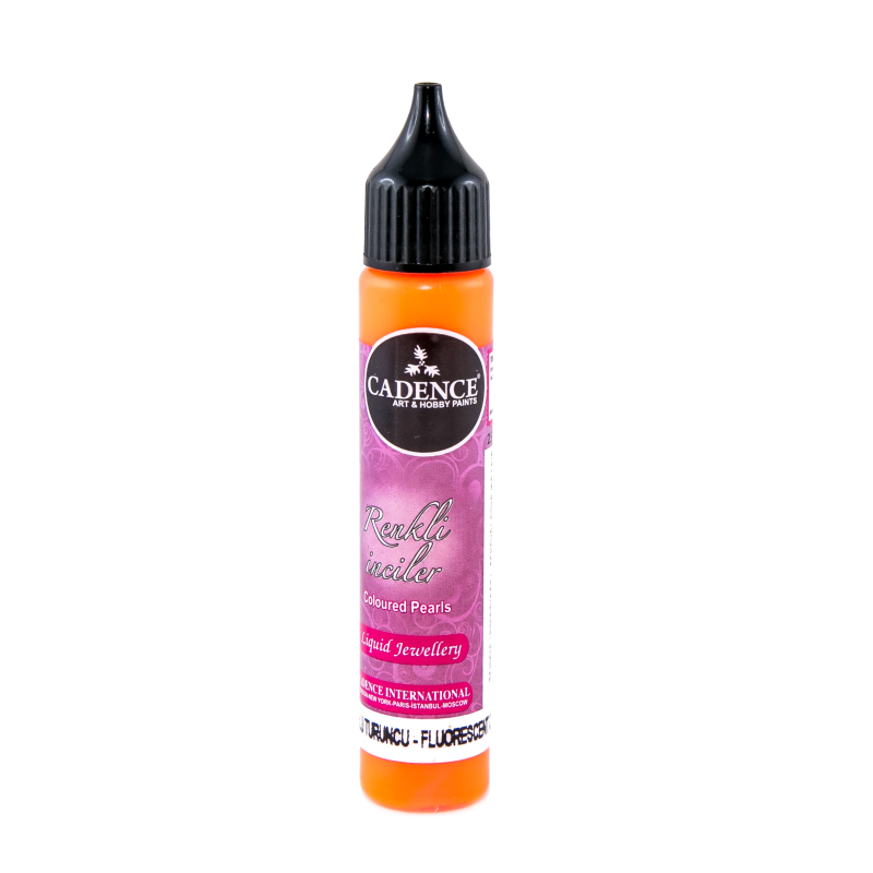 Perełki fluororescencyjne 25ml - pomarańcz