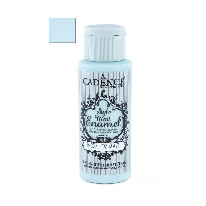 Cadence, Farba matowa do szkła i porcelany, 59ml.,  pudrowy niebieski