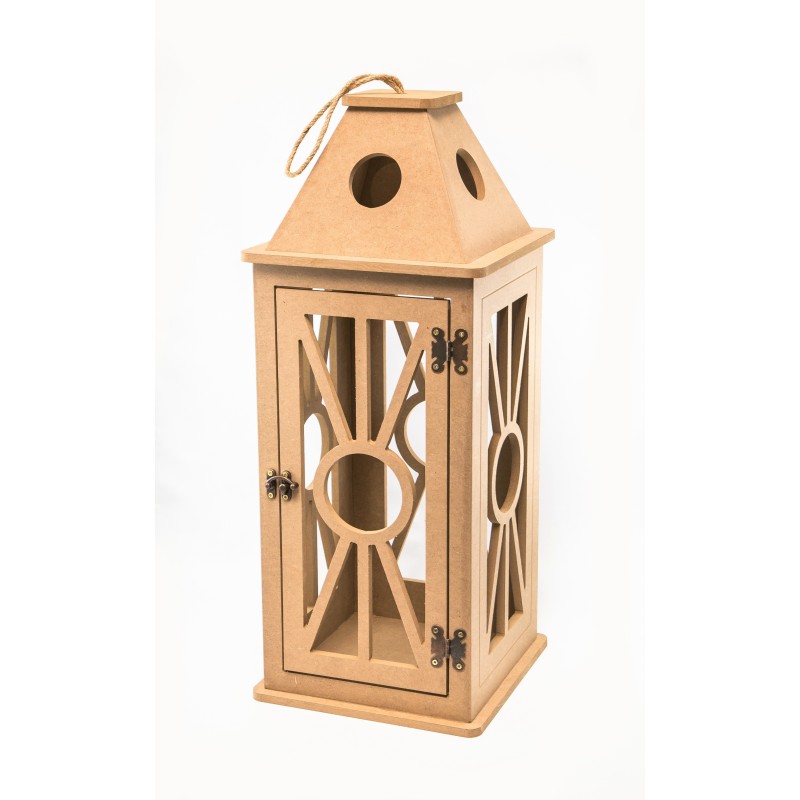 Lampion z MDF rozm. 22x22x60 cm