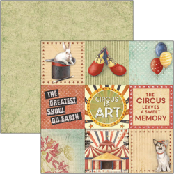 The Greatest Show zestaw 24 kartek 15x15cm
