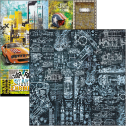 Start your engines zestaw 12 kartek 30,5 x 30,5cm