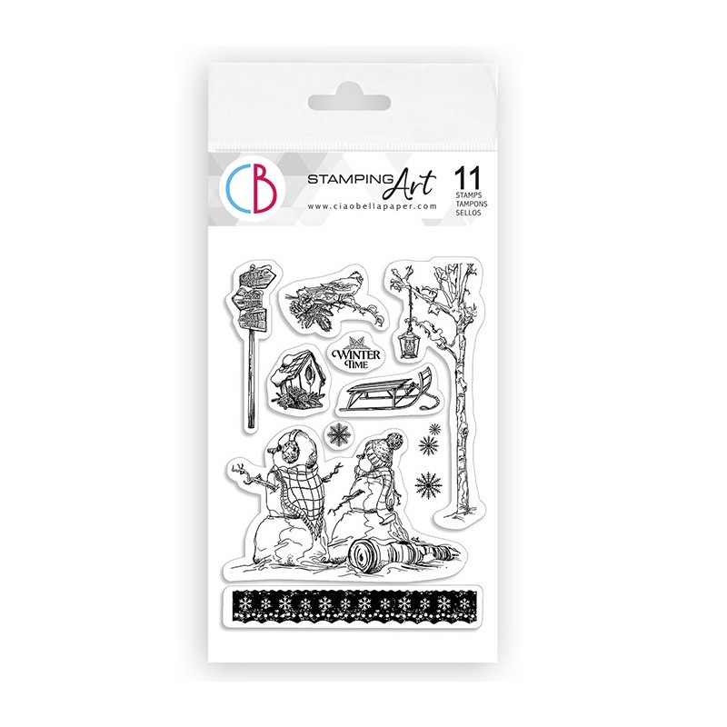 Ciao Bella stemple, Zimowy czas nr 2, 11 szt, rozm. 10x15 cm