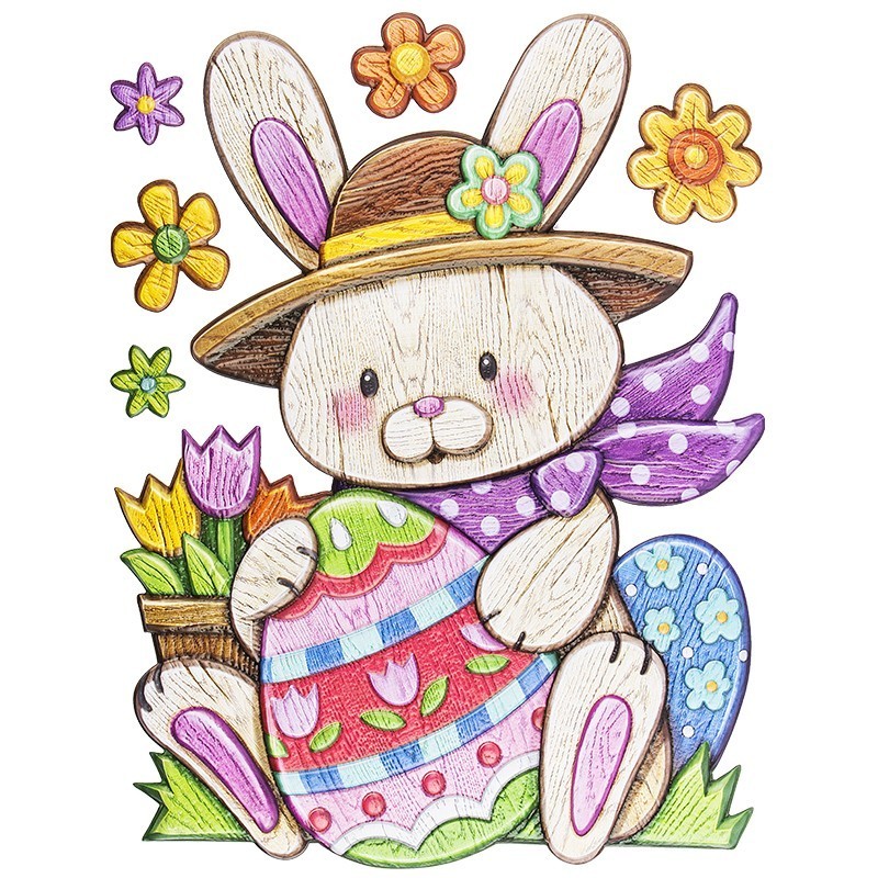Naklejka ścienna, zajączek rozm. 35 cm x 27,5 cm