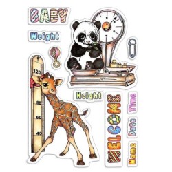 Ciao Bella stemple, zestaw rozm. 10 x15 cm, Baby Height & Weight