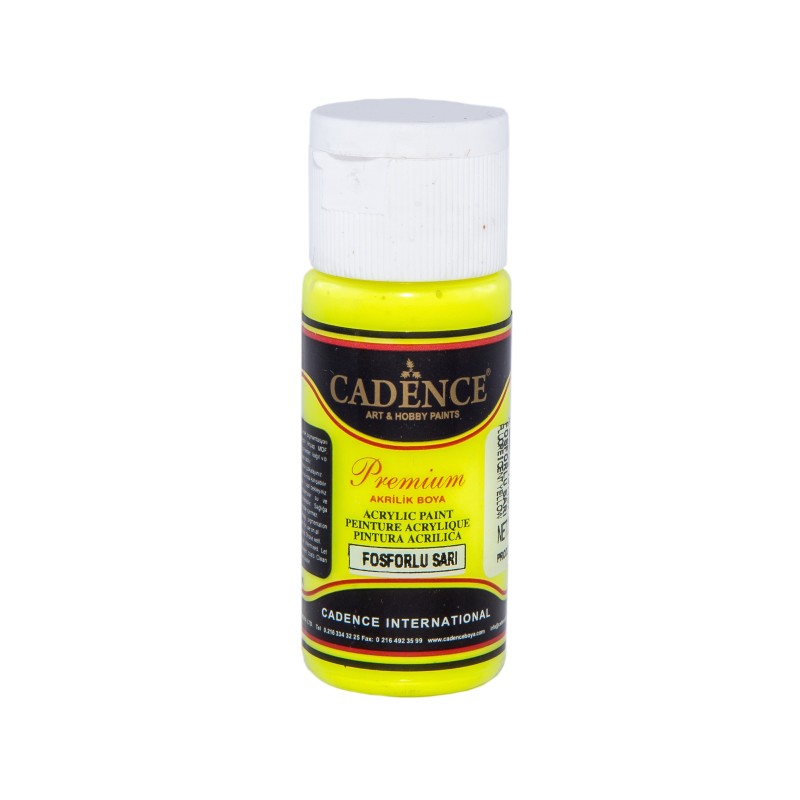 Farba Premium fluorestencyjna 25ml, żółta