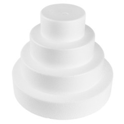 Tort ze styropianu, 4 cokoły, Ø25 cm, Ø20 cm, Ø15 cm, Ø10 cm
