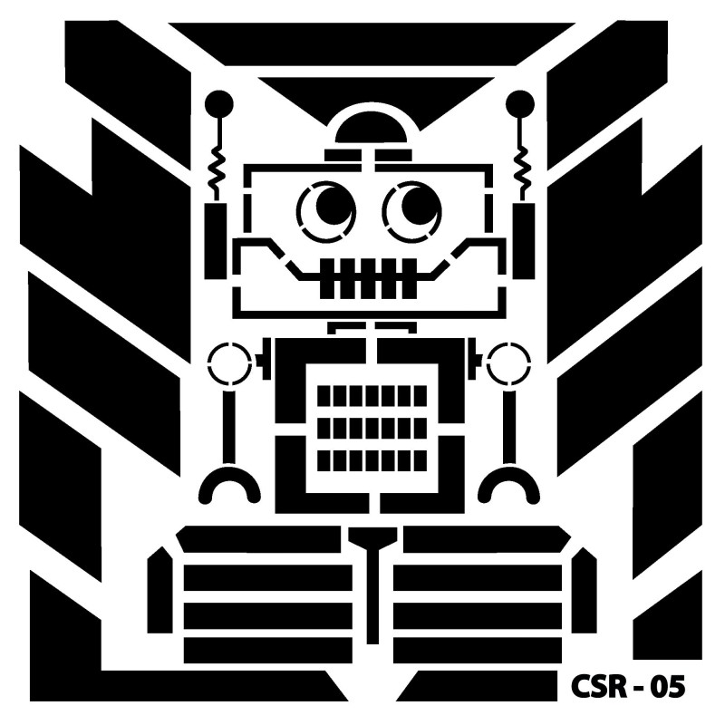 Szablon do malowania dla dzieci, Robot 5, rozm. 15x15cm