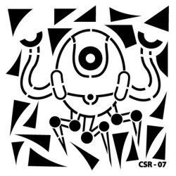 Szablon do malowania dla dzieci, Roboty 7, rozm. 15x15cm