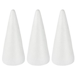 Stożki styropianowe 14,5 x 6,3 cm, 3 szt