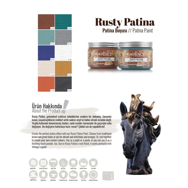 Farba postarzająca Rusty Patina 150 ml musztarda