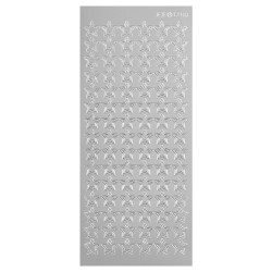 Naklejka ażurowa, sticker, Gwiazki, srebrne, rozm. 10x22cm