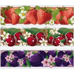 ozdobna folia OWOCE Ø10cm,...