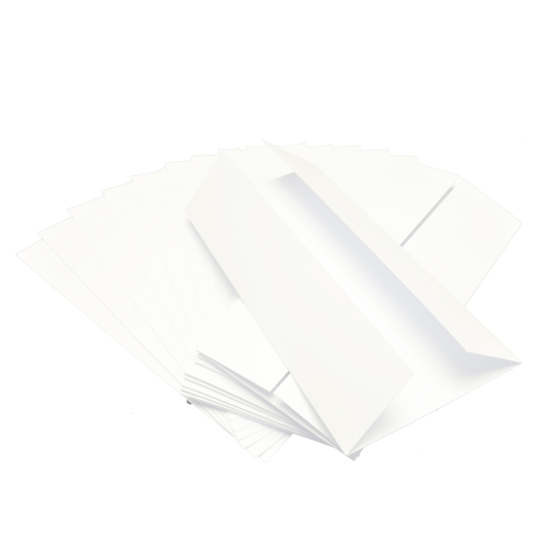 Baza kartki DL okiennica 9,9x21cm + koperta biała matowa 10szt