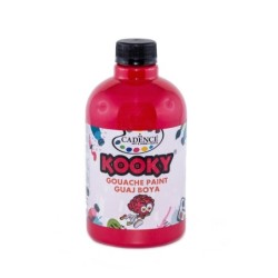 Gwasz KOOKY 500 ml – Czerwony Kolor dla Dzieci i Artystów